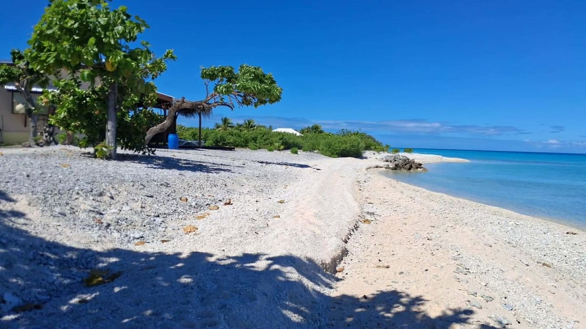 La plage de la pension au soleil